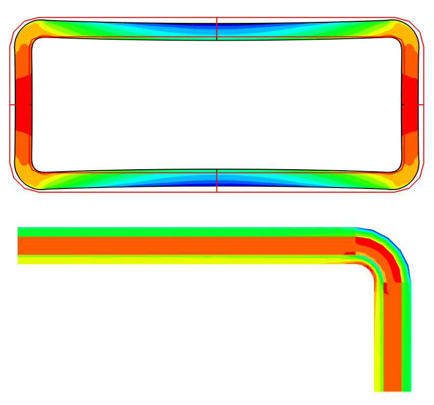 Pultrusion elimination of curing cracks and deformations